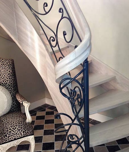 Treppe mit Schmiedeeisen geländer 3